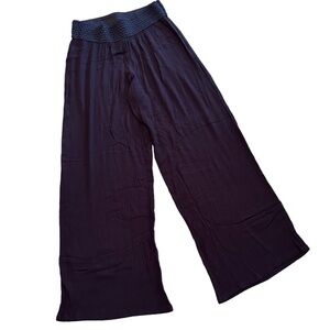 I. N. STUDIO Wide leg Palazzo pants Elastic waist Navy blue Juniors Size Large